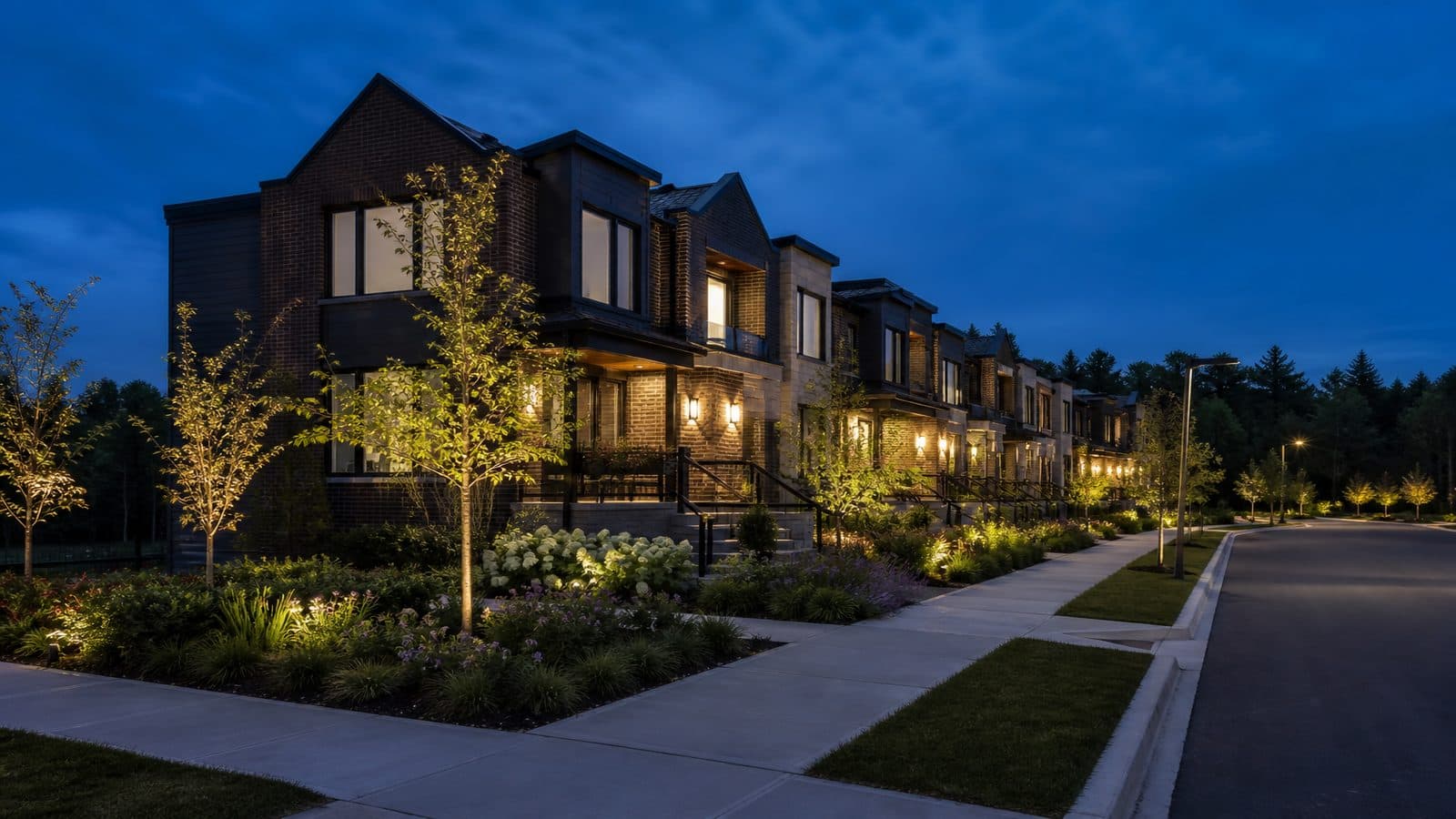 Contemporary townhomes in a new Milton Ontario community near Trafalgar Road — Hawthorne on Trafalgar